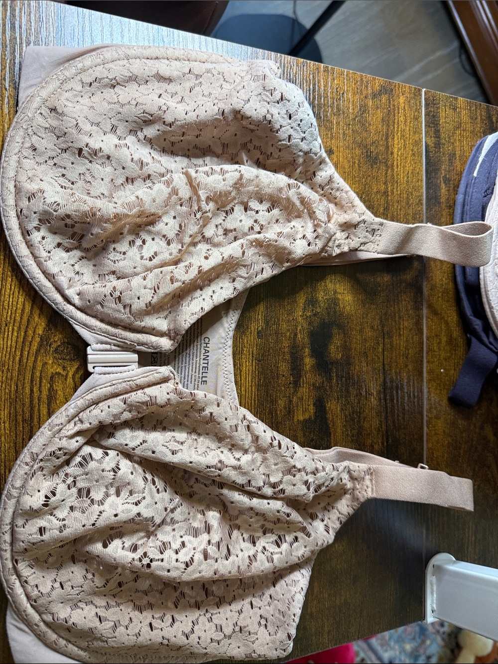 Chantelle Norah Mocha Lace Full-Coverage Unlined Bra 38DDD